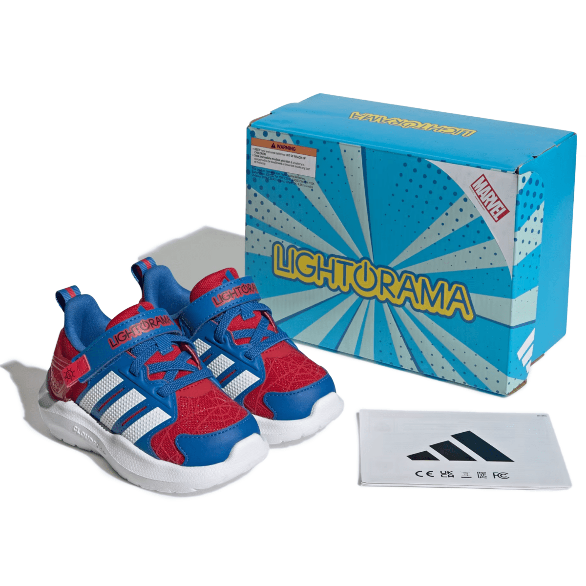Adidas Toddlers Marvel Lightorama Spider Man Better Scarlet/Cloud White/Bright Royal