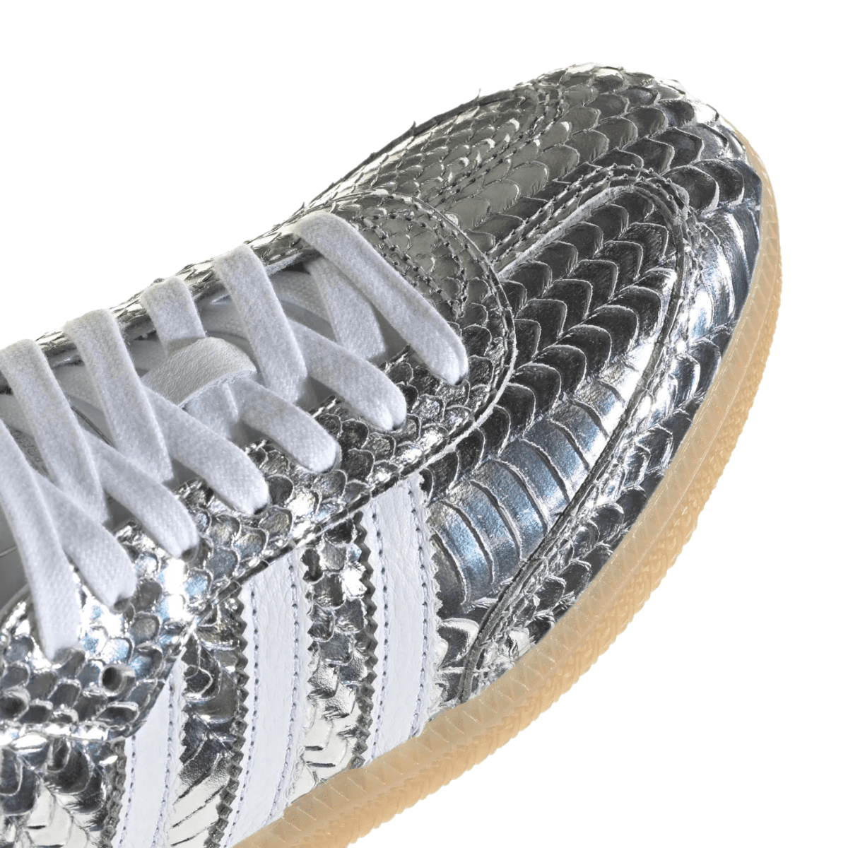 Adidas Women's Samba OG Crocodile Silver Metallic/Footwear White/Gum Three