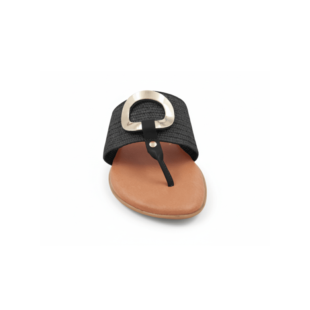 Andre Assous Women's Nixi Stretch Raffia Black