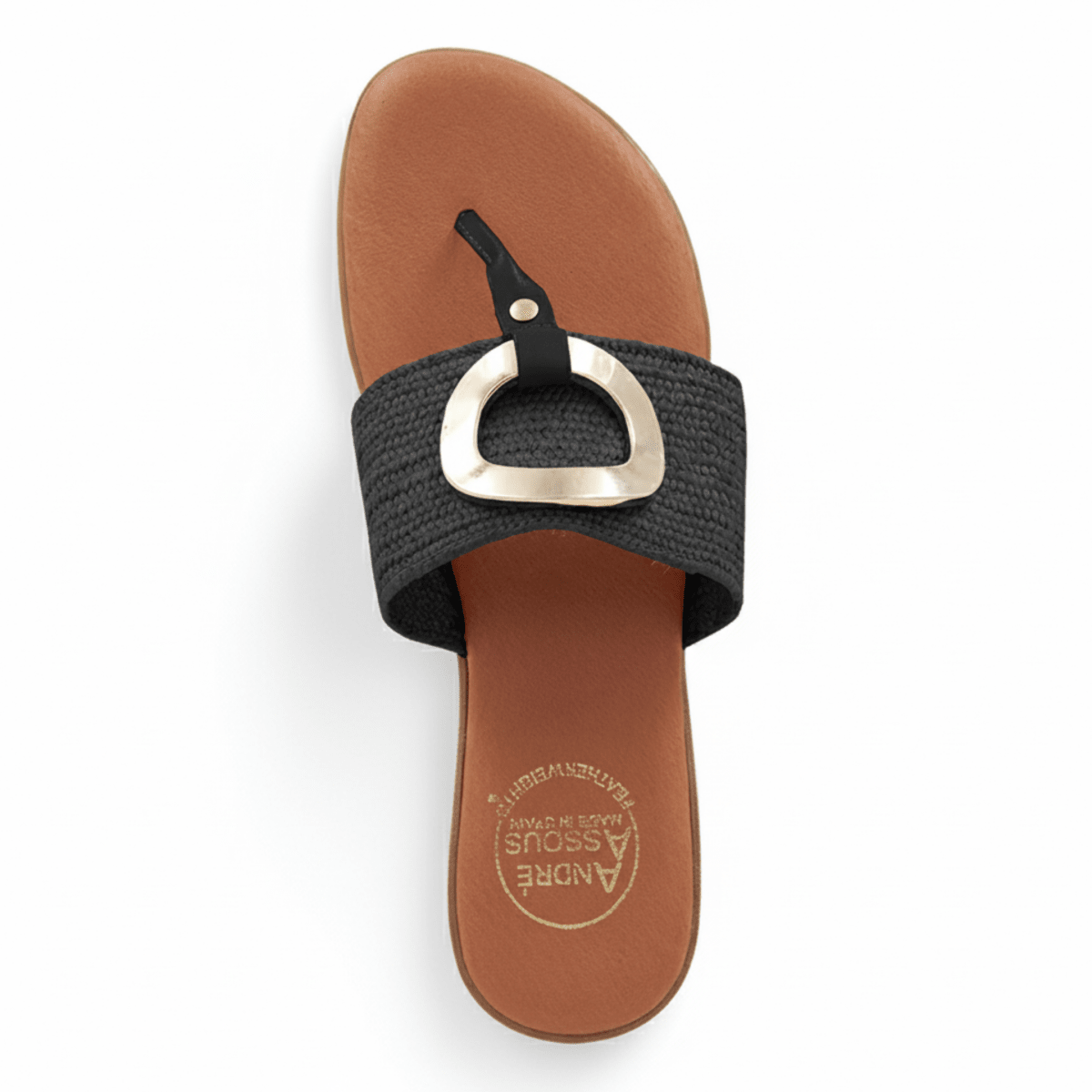 Andre Assous Women's Nixi Stretch Raffia Black