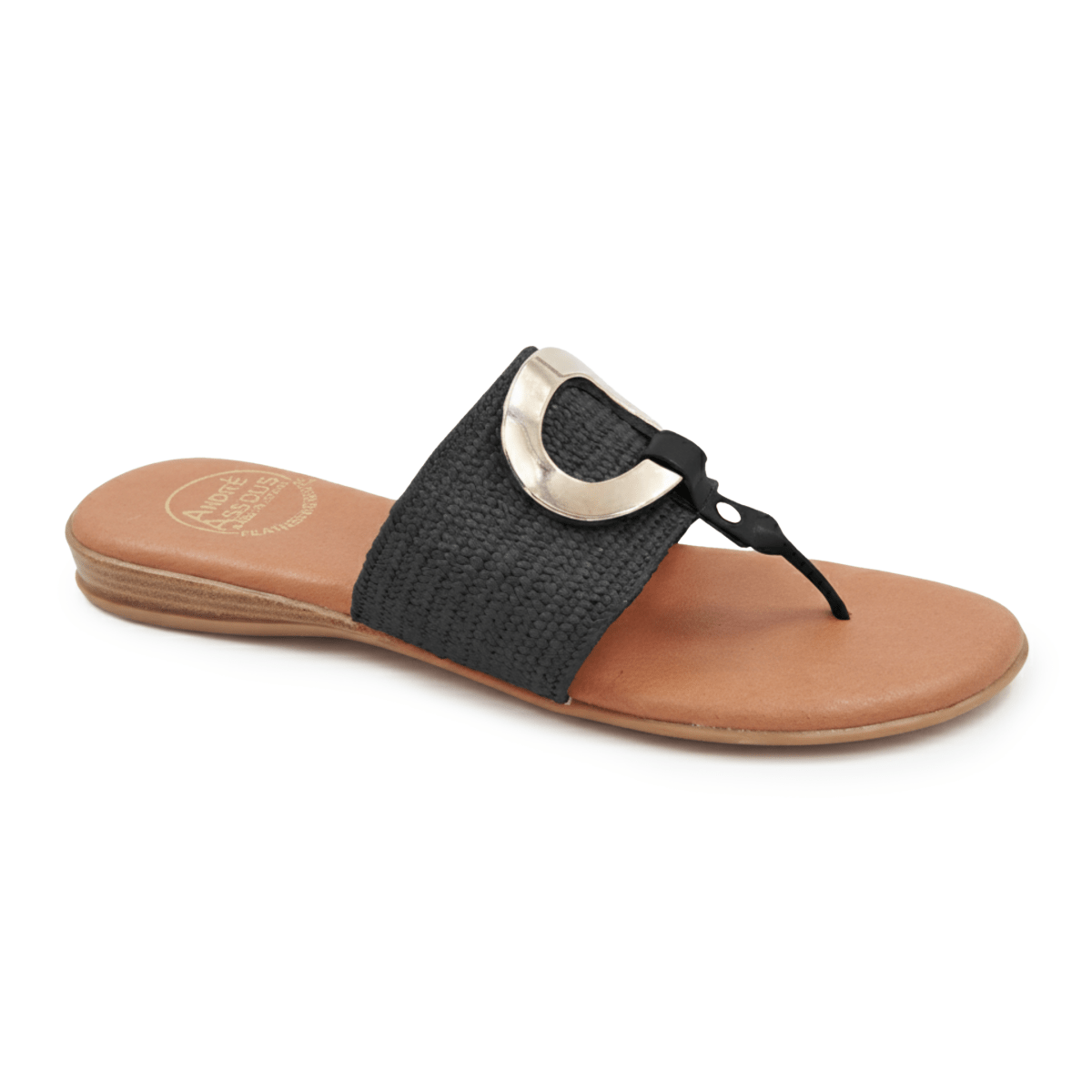Andre Assous Women's Nixi Stretch Raffia Black