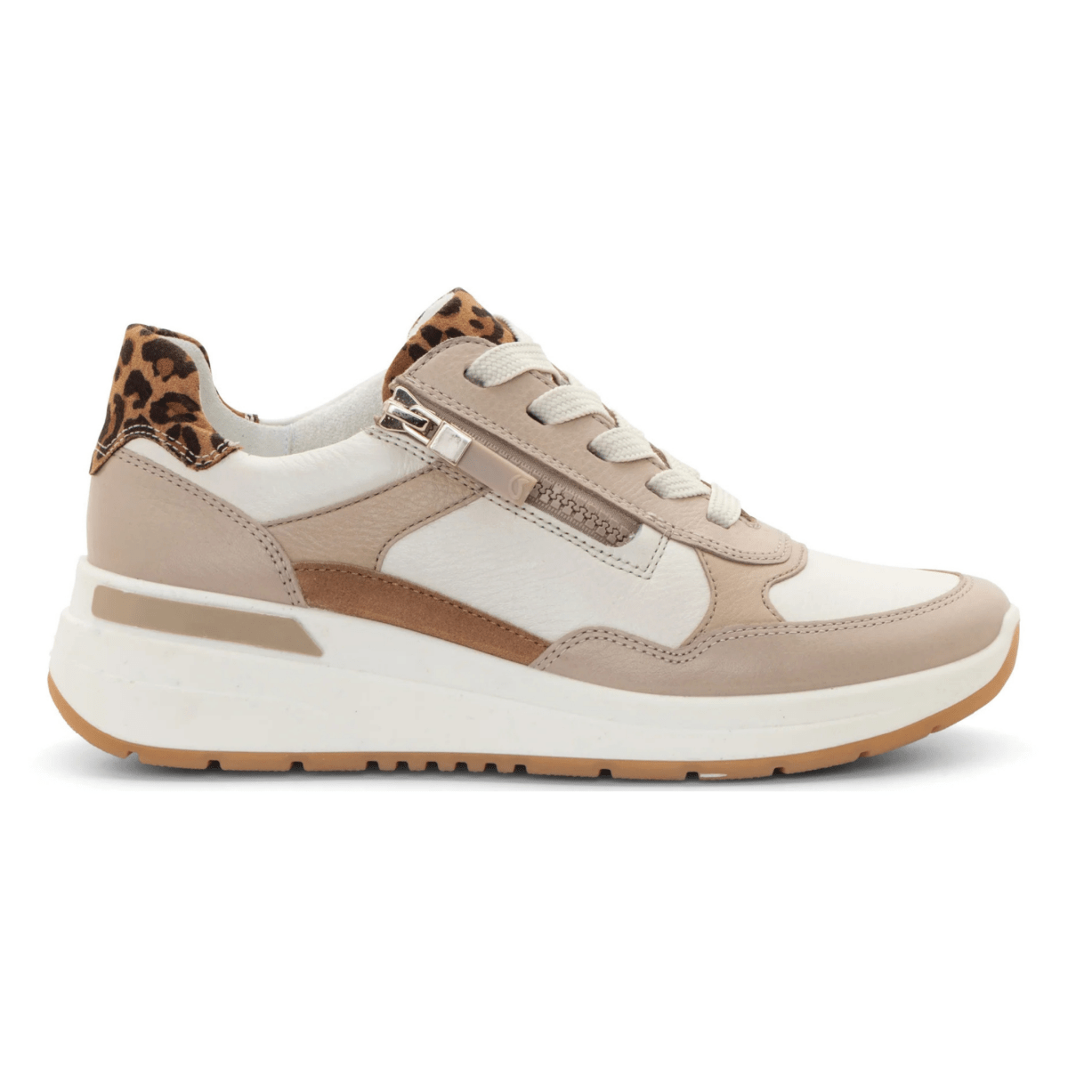 Ara Women's Gardenia Shell/Cream/Leopard/Sand Calf Leather