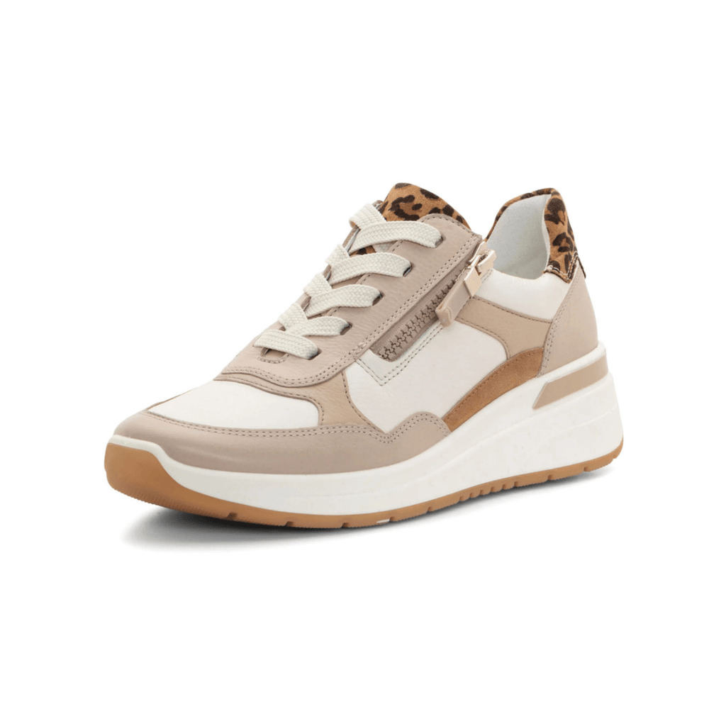 Ara Women's Gardenia Shell/Cream/Leopard/Sand Calf Leather