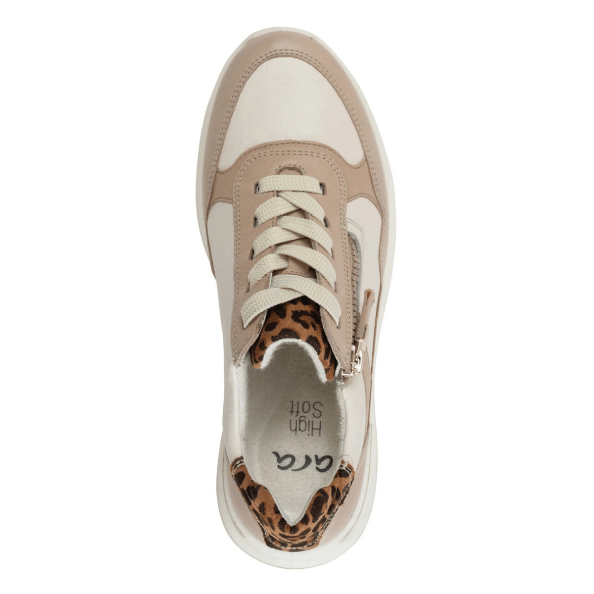 Ara Women's Gardenia Shell/Cream/Leopard/Sand Calf Leather