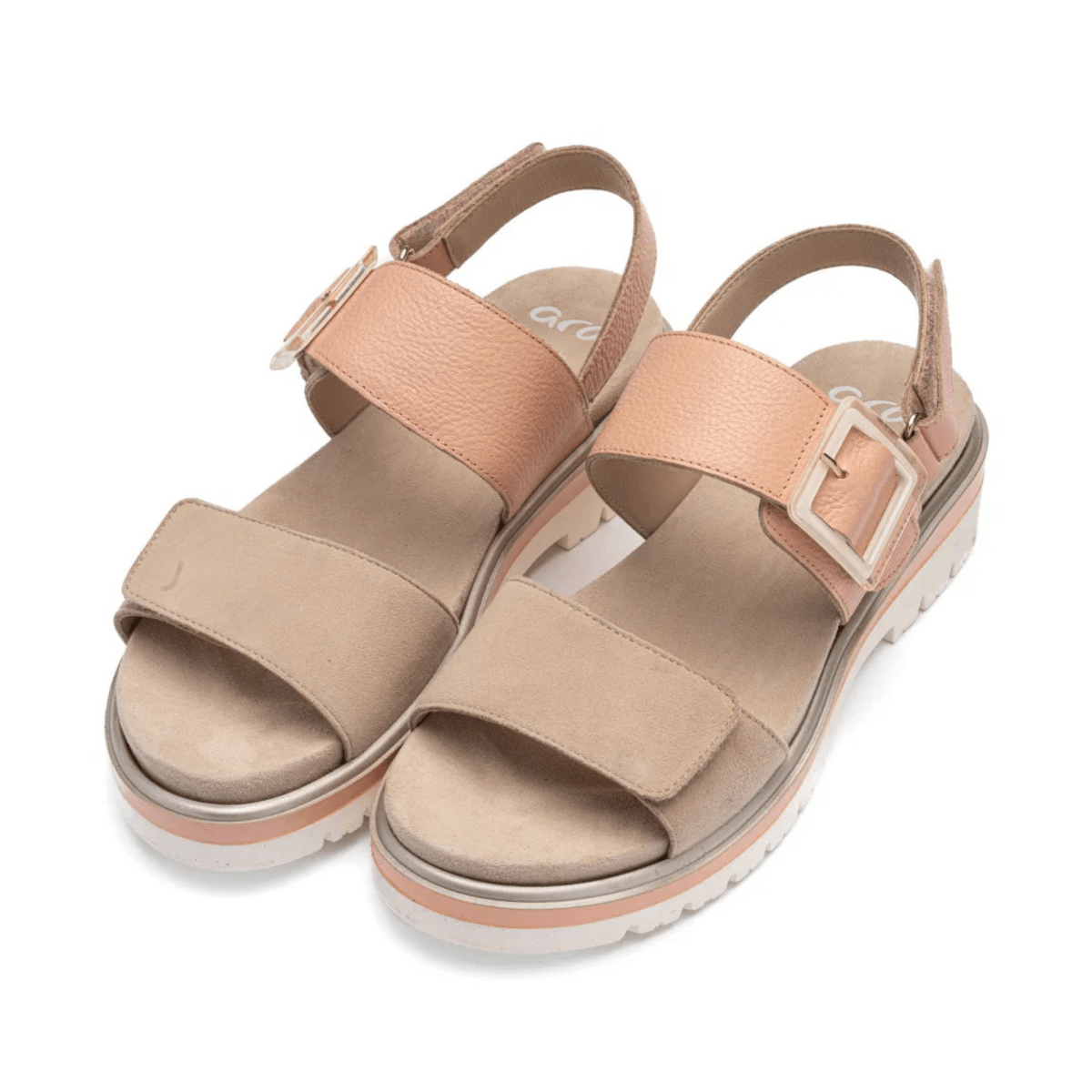 Ara Women's Marbella Shell Suede/Apricot Leather