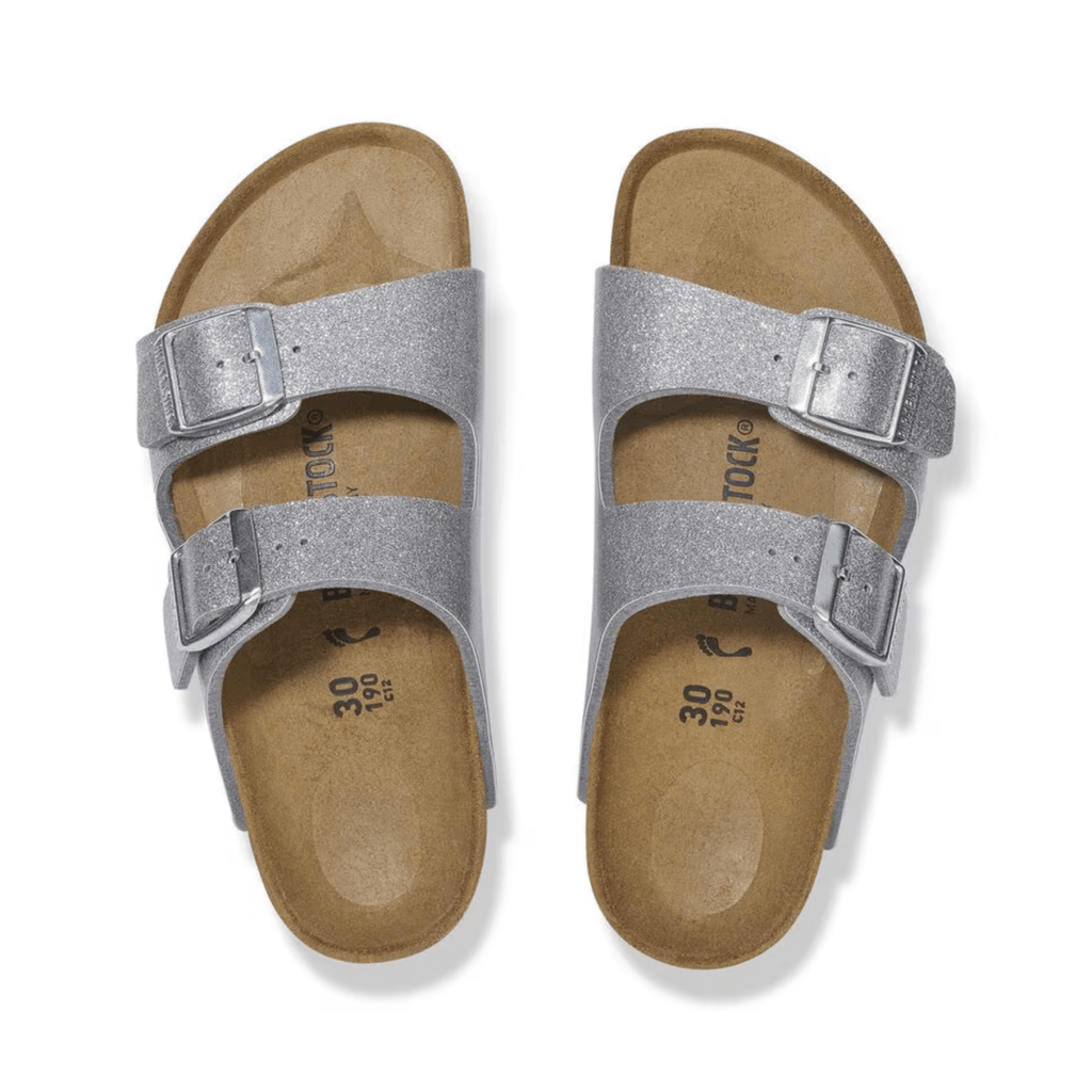 Birkenstock Kids Arizona Birko-Flor Sparkling Light Silver