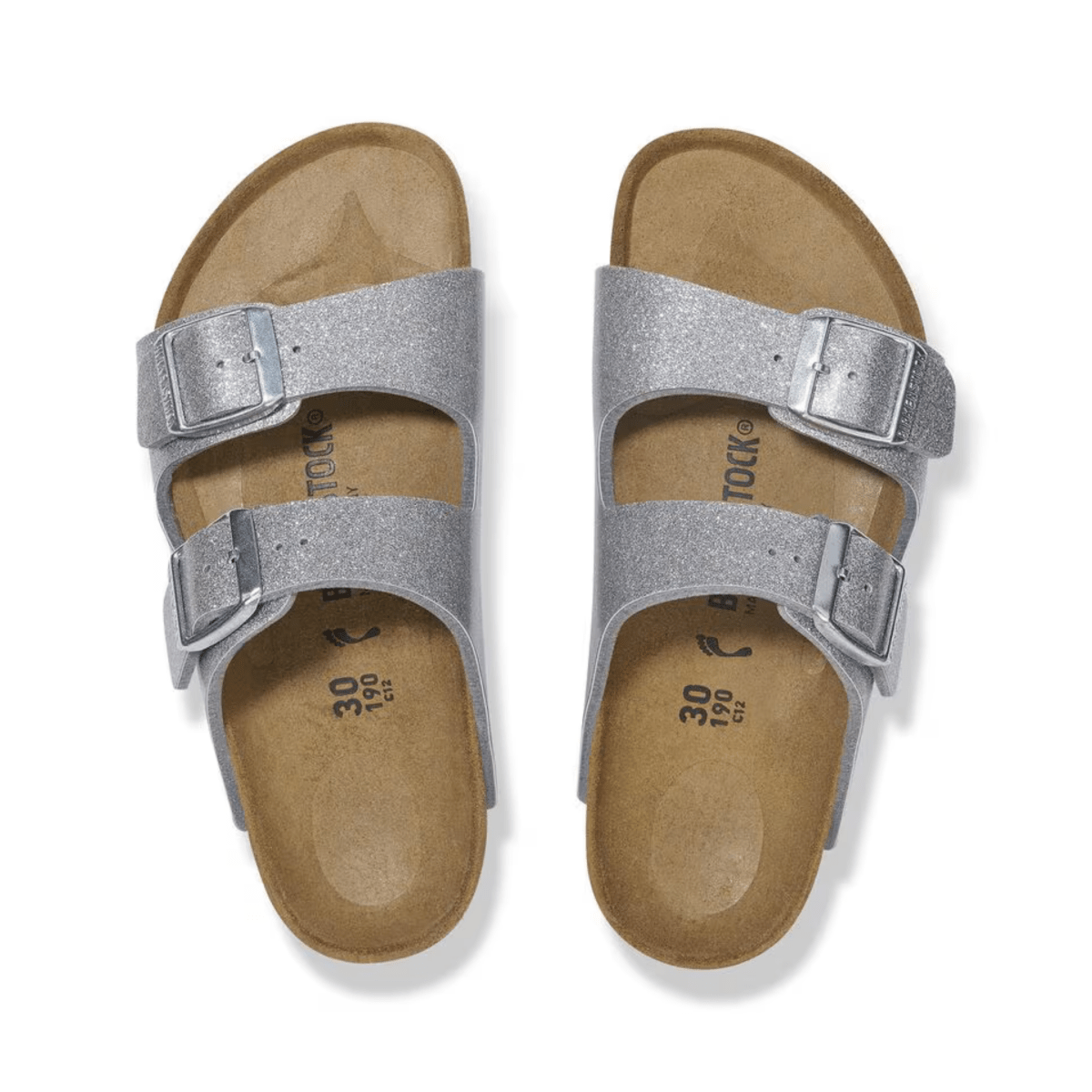 Birkenstock Kids Arizona Birko-Flor Sparkling Light Silver