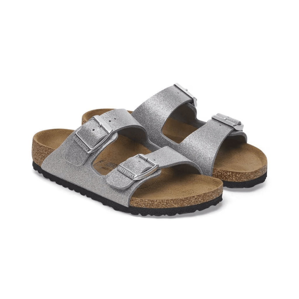 Birkenstock Kids Arizona Birko-Flor Sparkling Light Silver