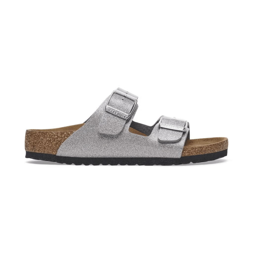 Birkenstock Kids Arizona Birko-Flor Sparkling Light Silver