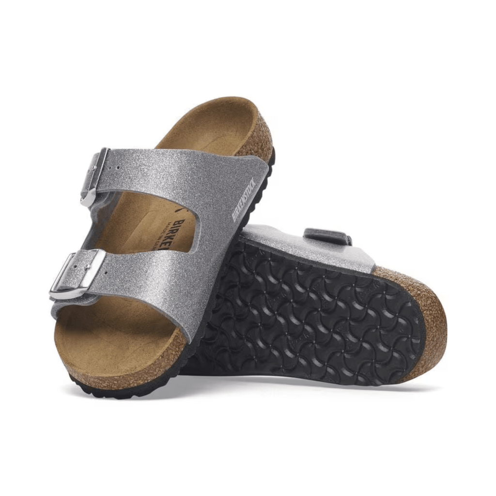Birkenstock Kids Arizona Birko-Flor Sparkling Light Silver