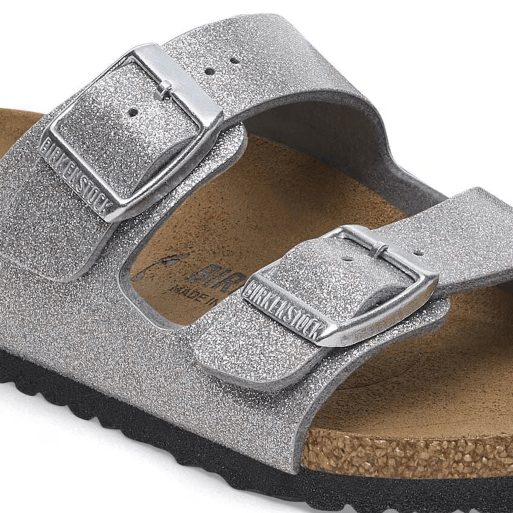 Birkenstock Kids Arizona Birko-Flor Sparkling Light Silver