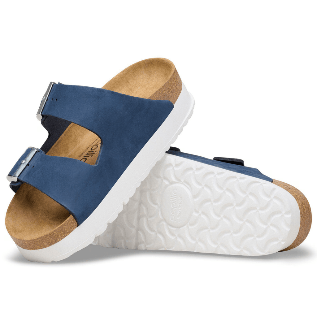 Birkenstock Women's Arizona Flex Platform Navy Nubuck