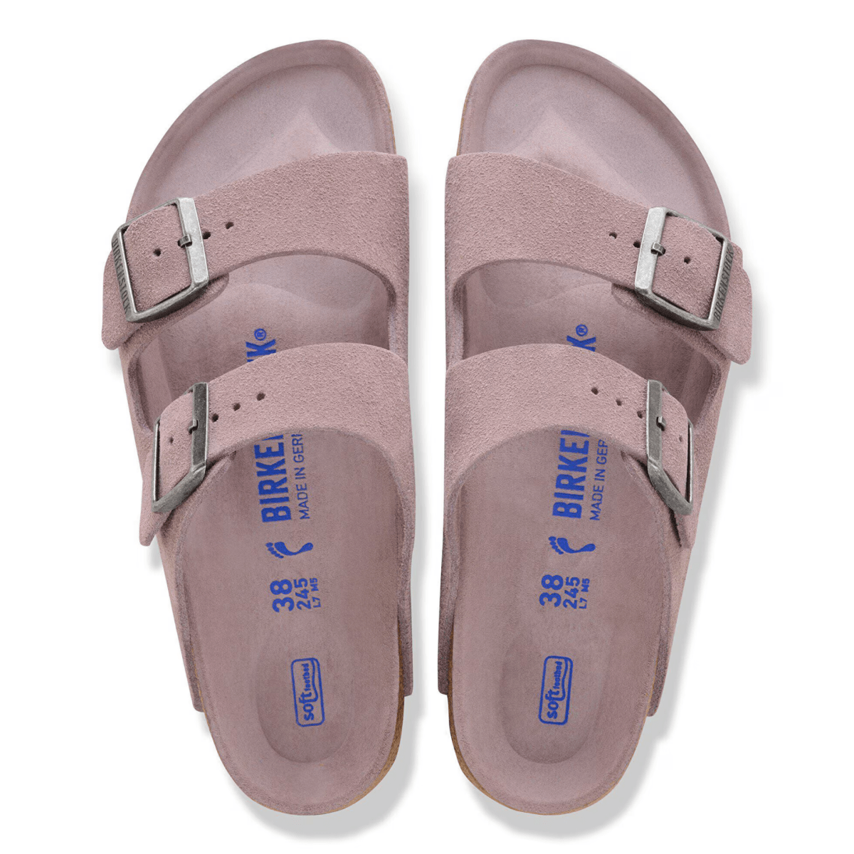 Birkenstock Women's Arizona Soft Footbed Faded Purple Tonal Suede