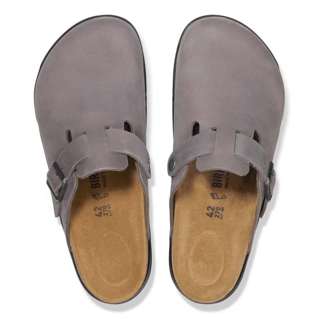 Birkenstock Men's Boston Crosstown Rugged Iron Oiled Leather