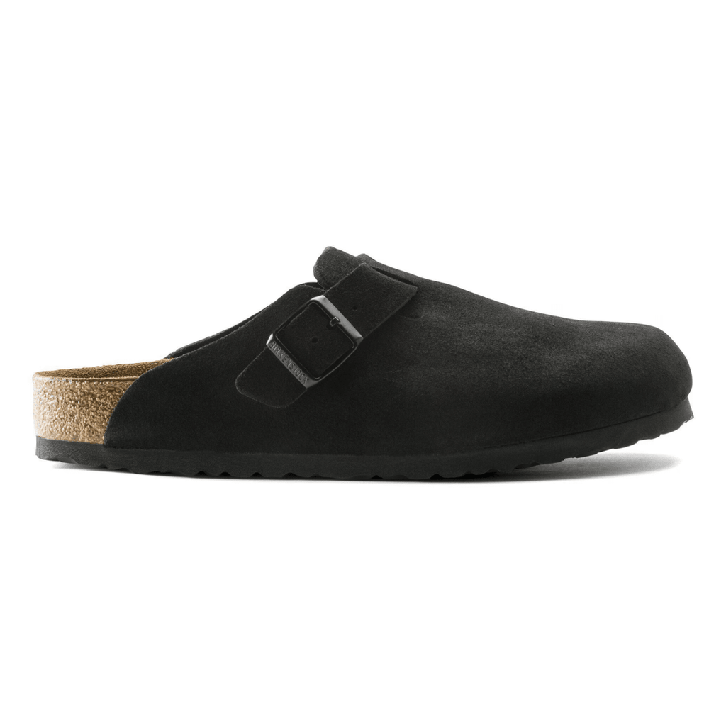 Birkenstock Women's Boston Soft Footbed Black Suede