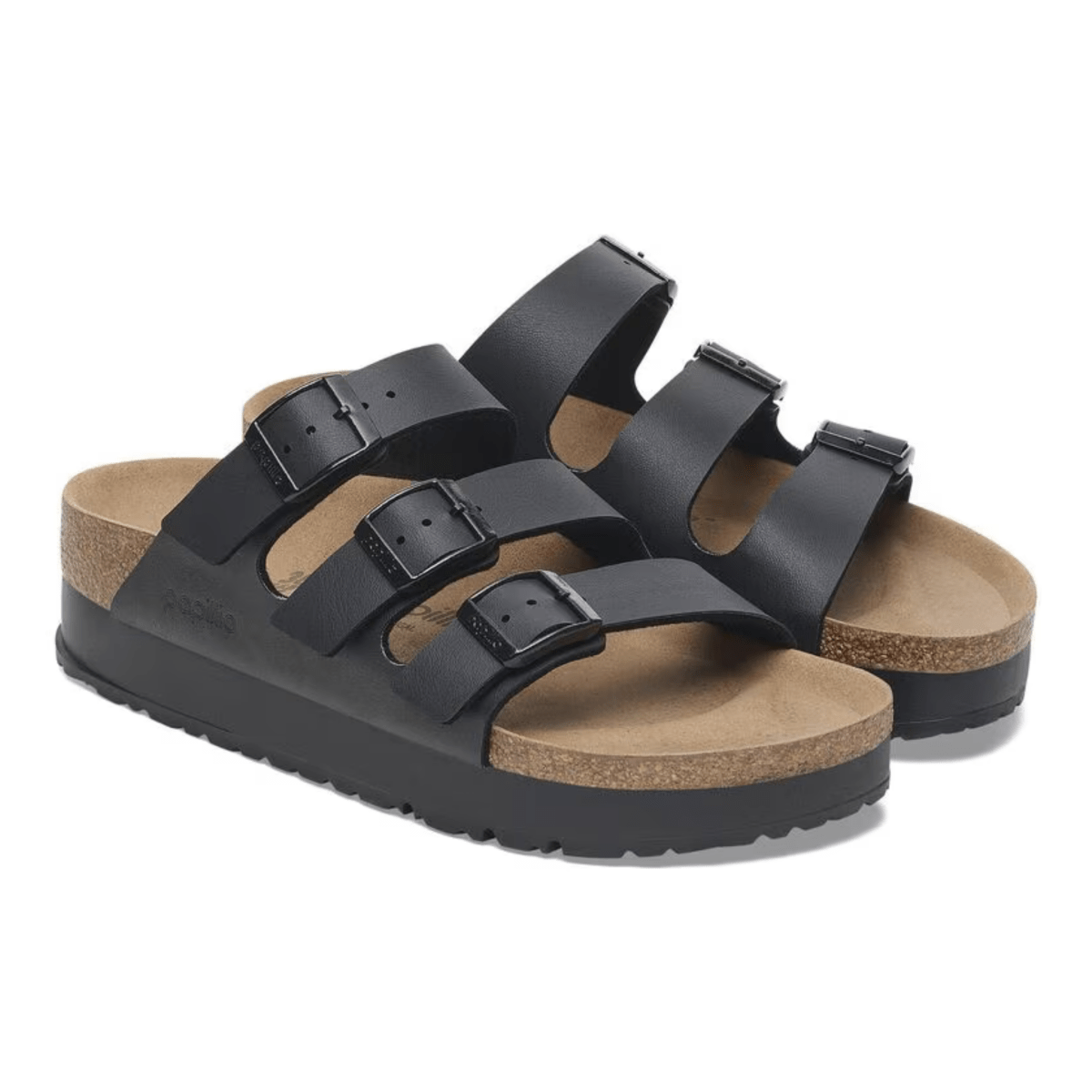 Birkenstock Women's Florida Vegan Flex Platform Birko-Flor Black