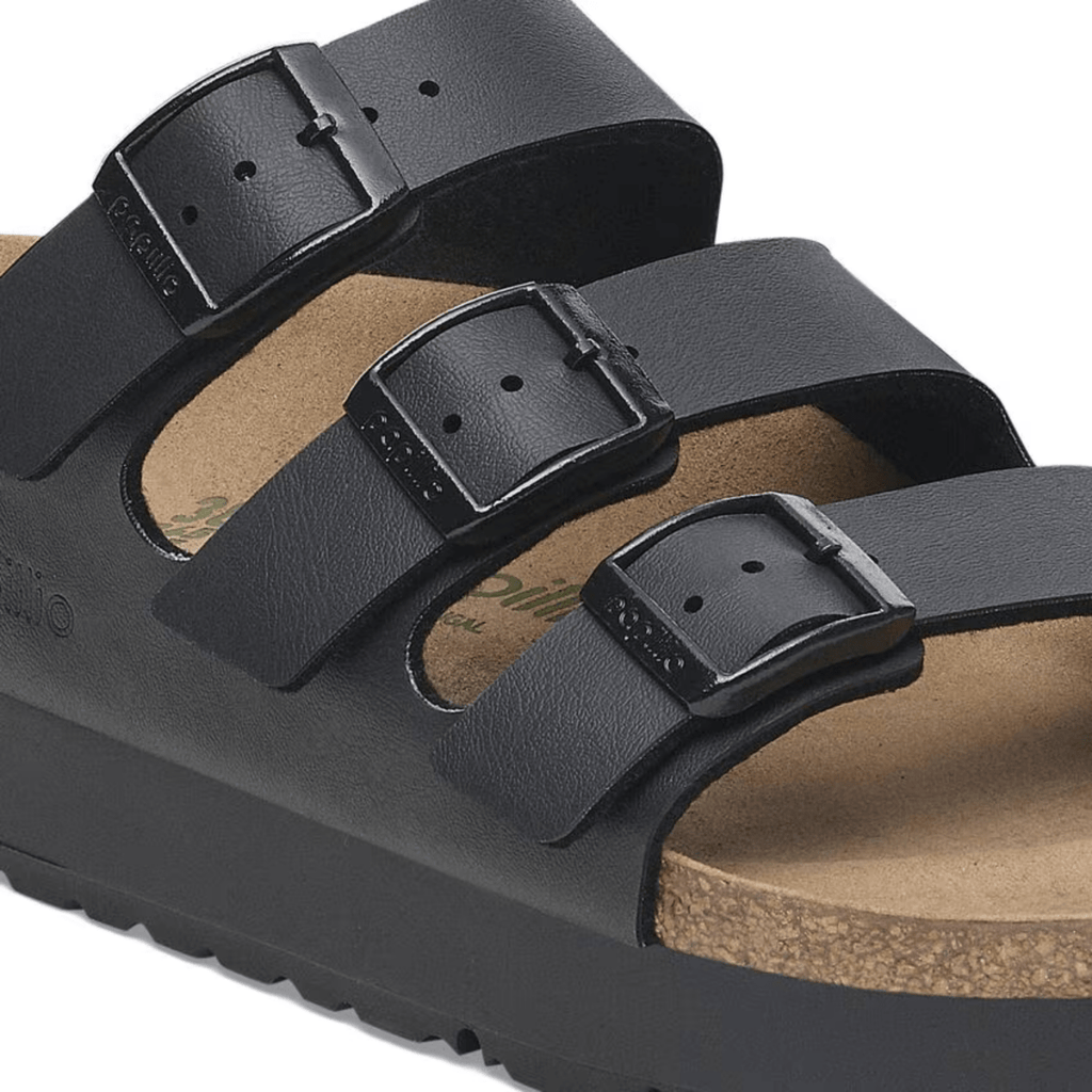 Birkenstock Women's Florida Vegan Flex Platform Birko-Flor Black