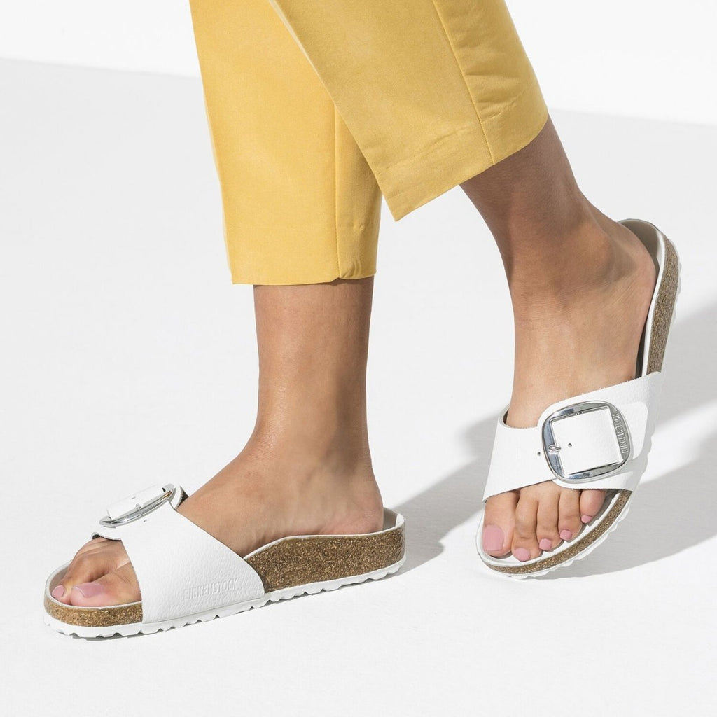 Birkenstock Women's Madrid Big Buckle White Leather