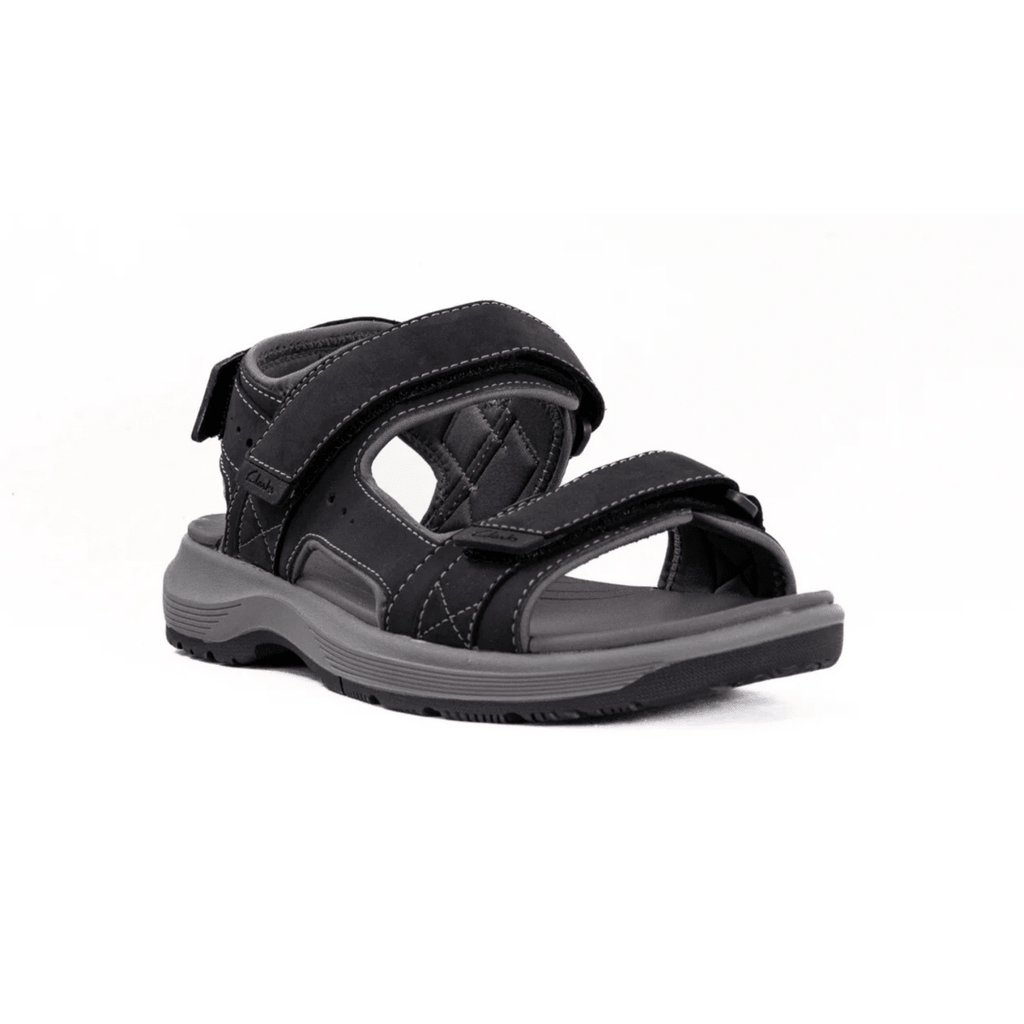 Clarks Men's Guideview Trek Black Leather