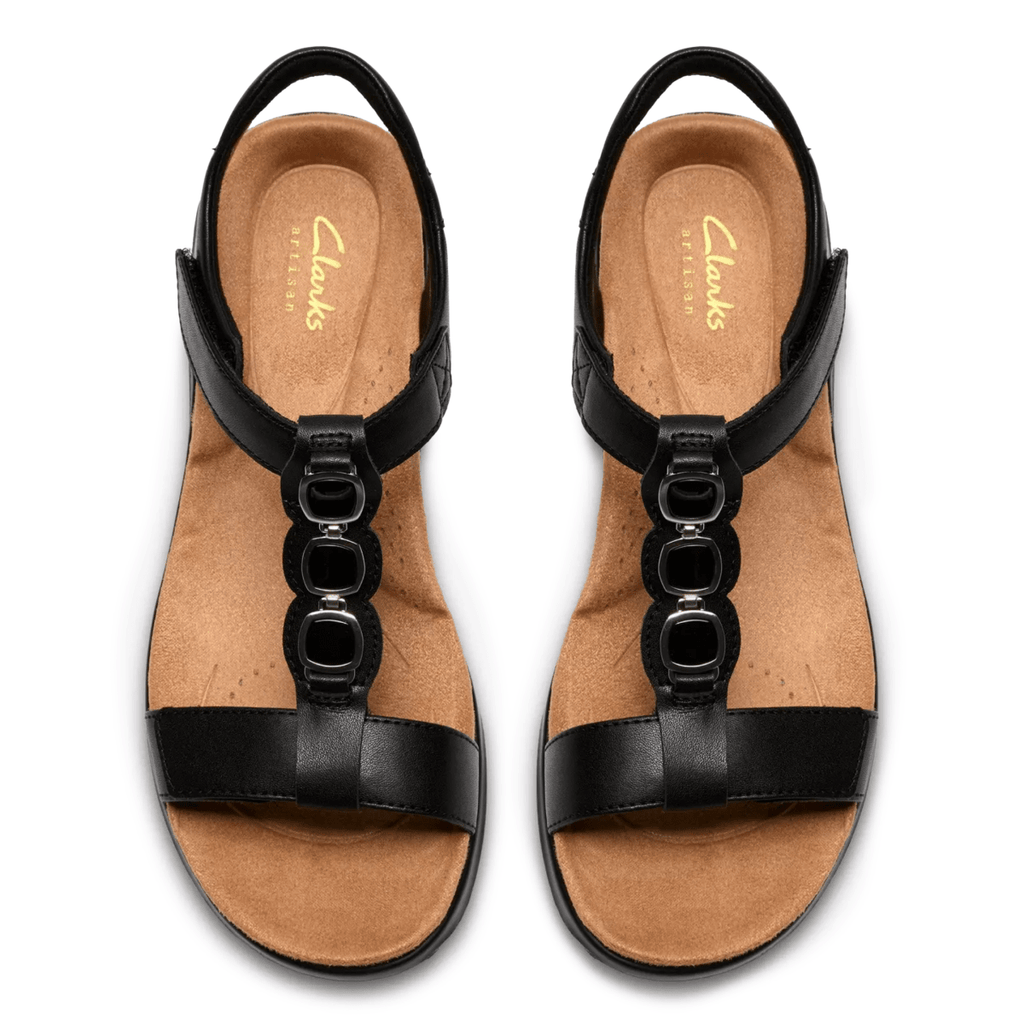 Clarks Women's Kitly Gem Black Leather