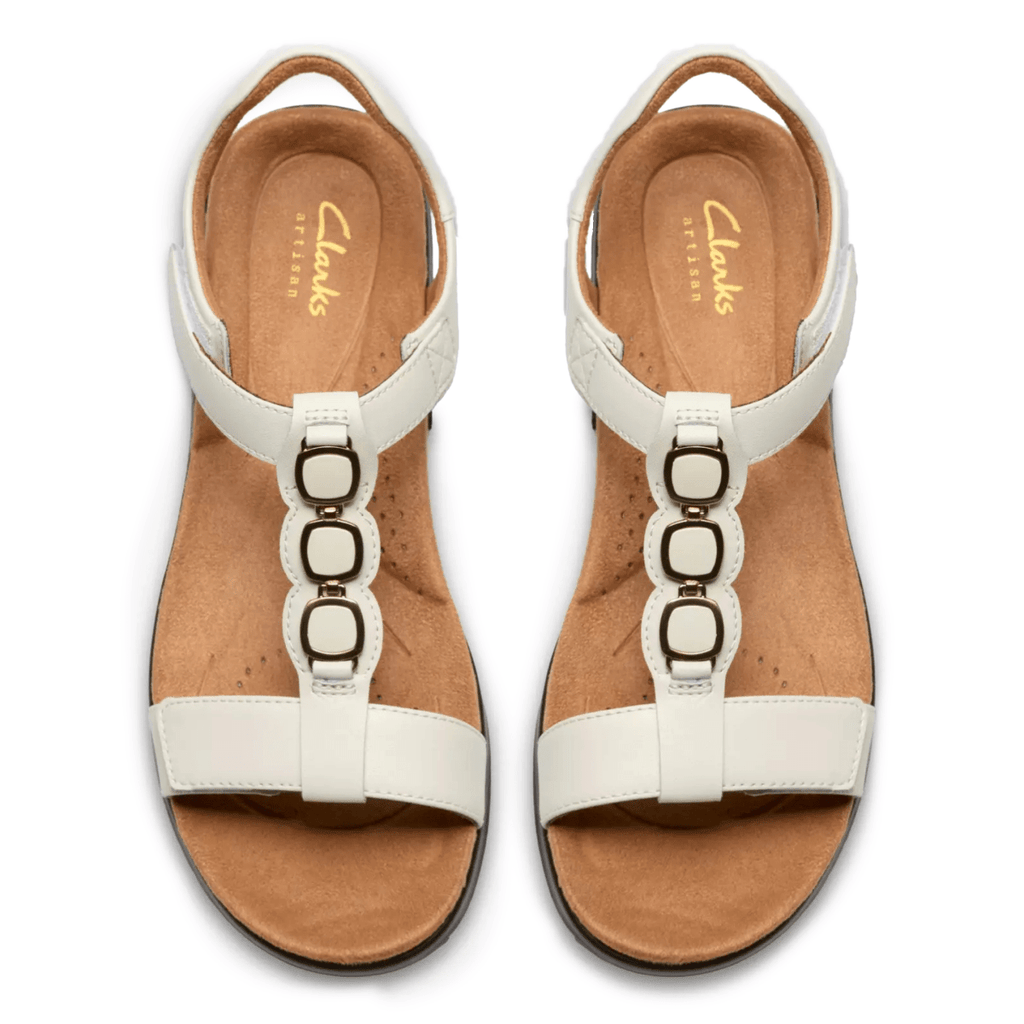 Clarks Women's Kitly Gem White Leather