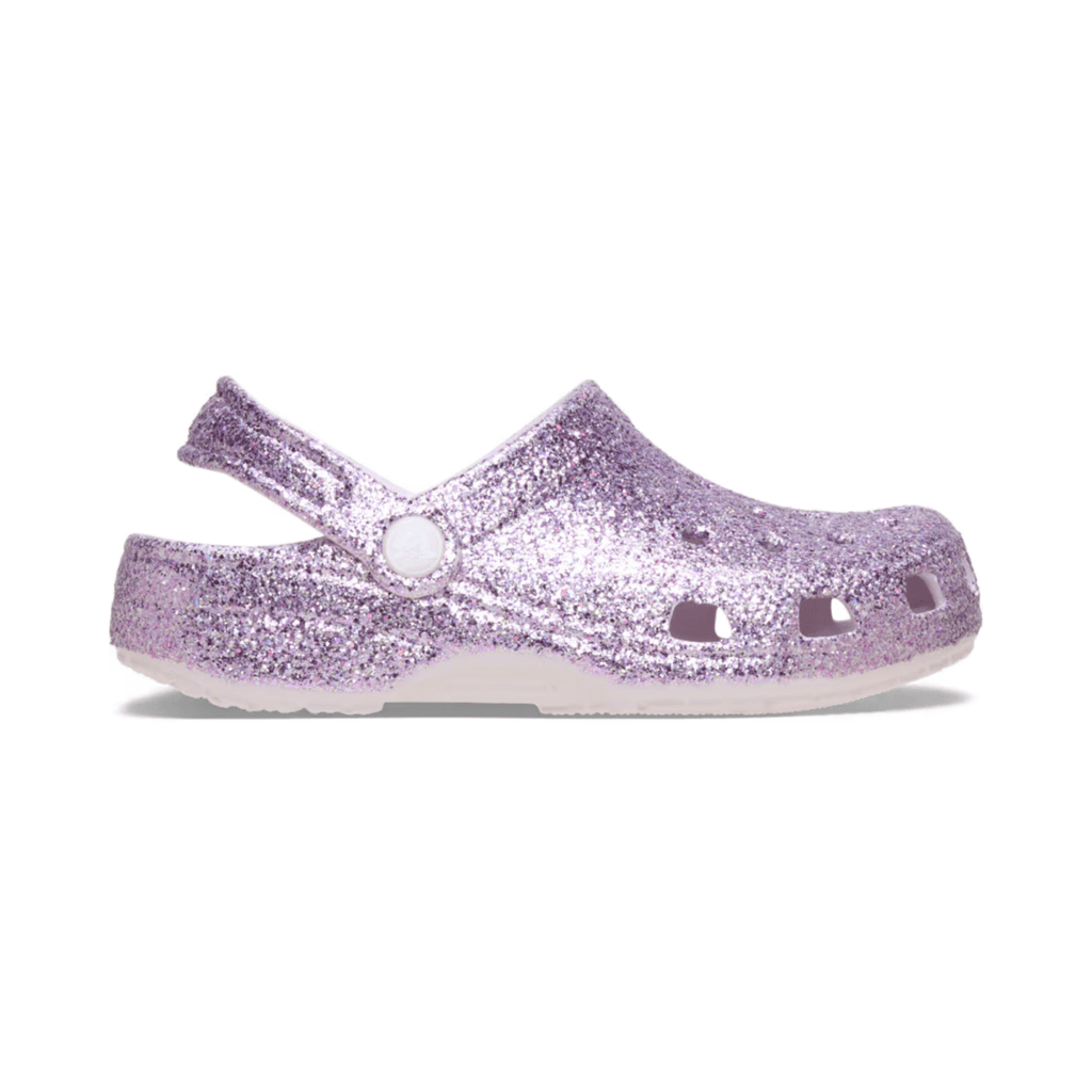 Crocs Kids Classic Chunky Glitter Clog Grape Ice