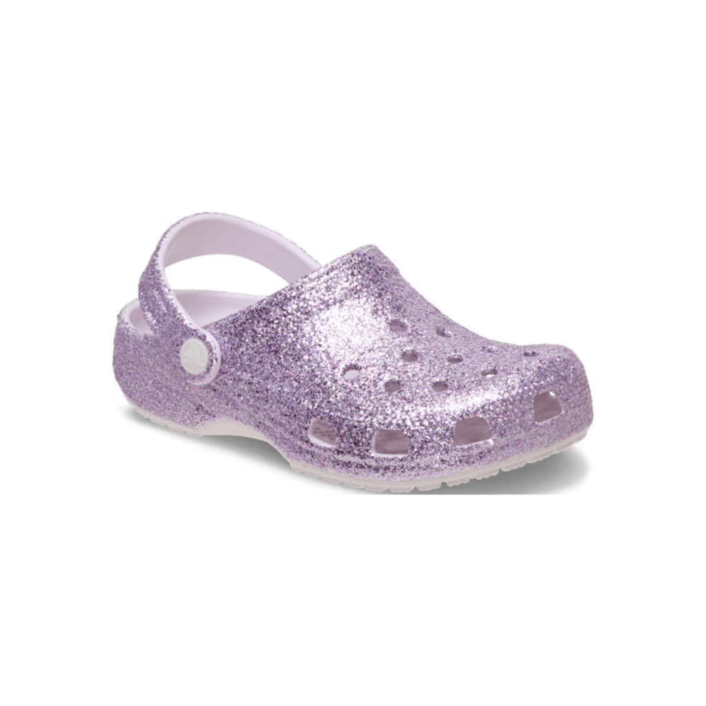 Crocs Kids Classic Chunky Glitter Clog Grape Ice