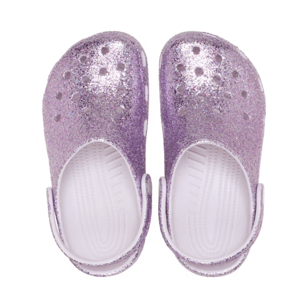 Crocs Kids Classic Chunky Glitter Clog Grape Ice
