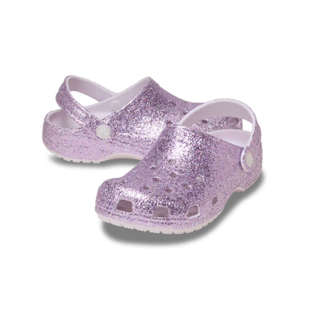Crocs Kids Classic Chunky Glitter Clog Grape Ice