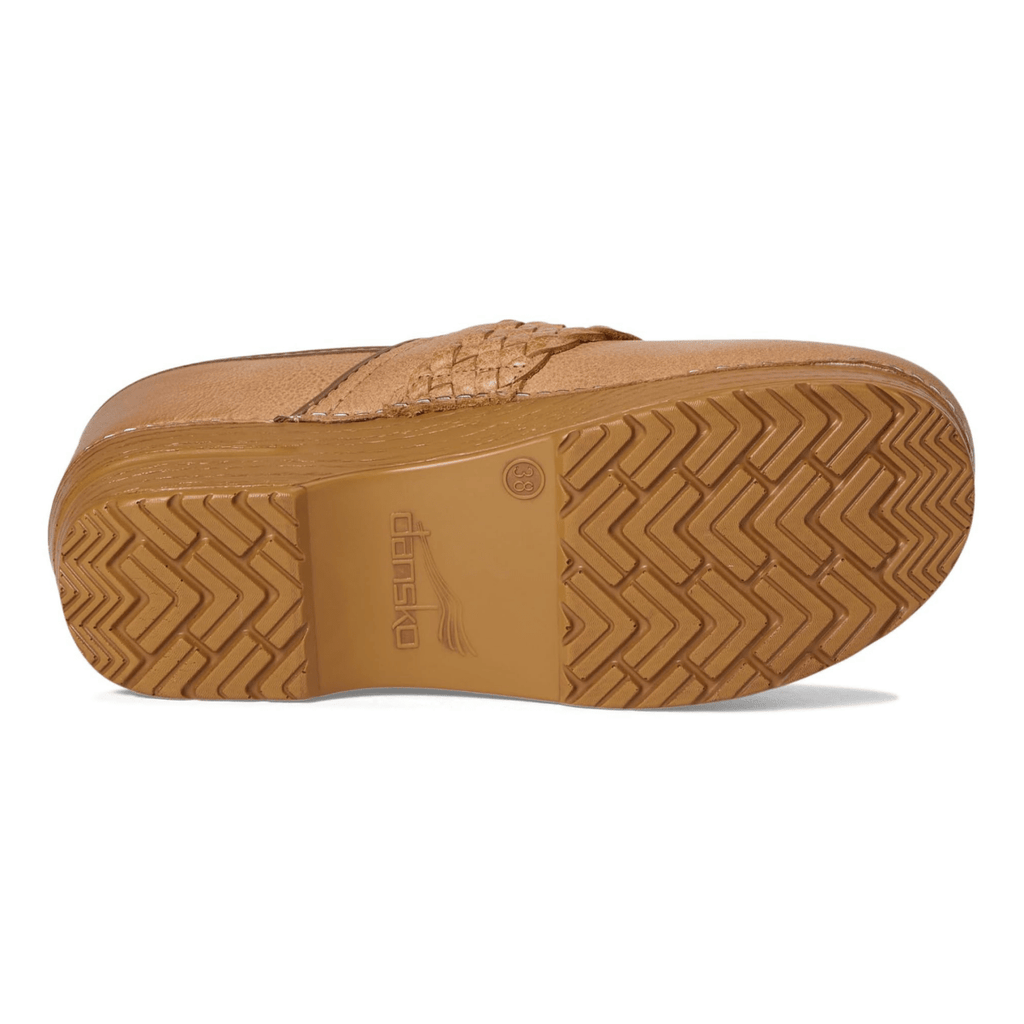 Dansko Women's Pro Braided Clog Honey Distressed Leather