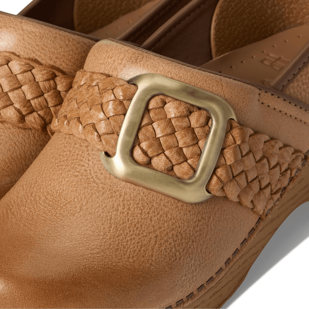 Dansko Women's Pro Braided Clog Honey Distressed Leather